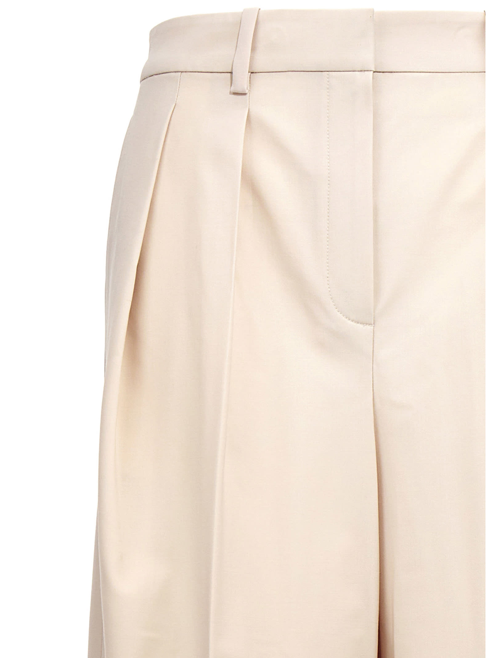 Shop Theory Dbl Pleat Pants In Sand