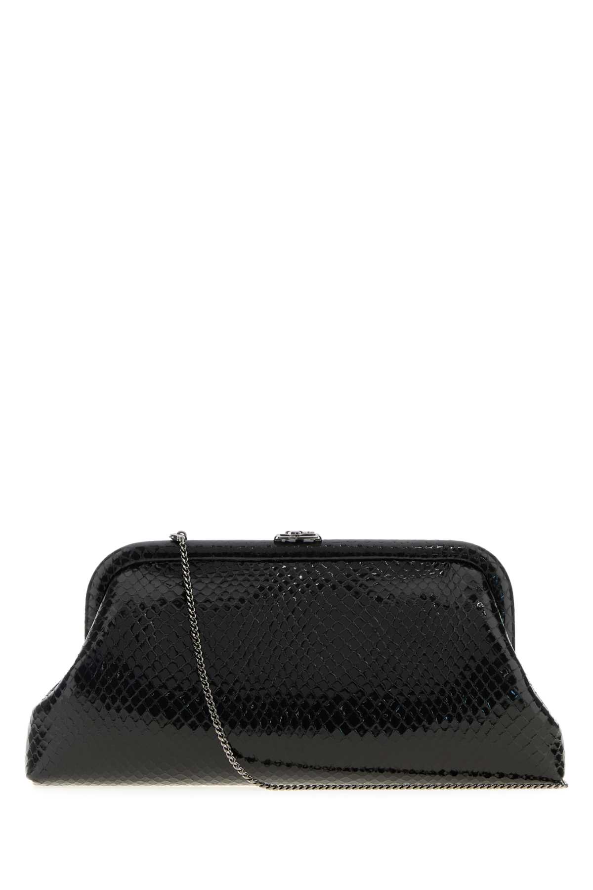 Jimmy Choo Skylar Snake-print Leather Clutch Bag With Jc Clasp