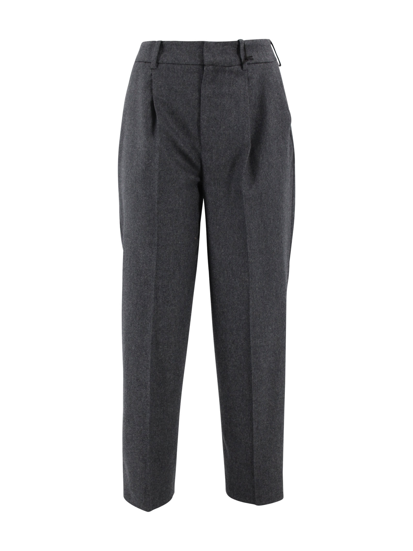 Pt Torino Wool Trousers In Gray