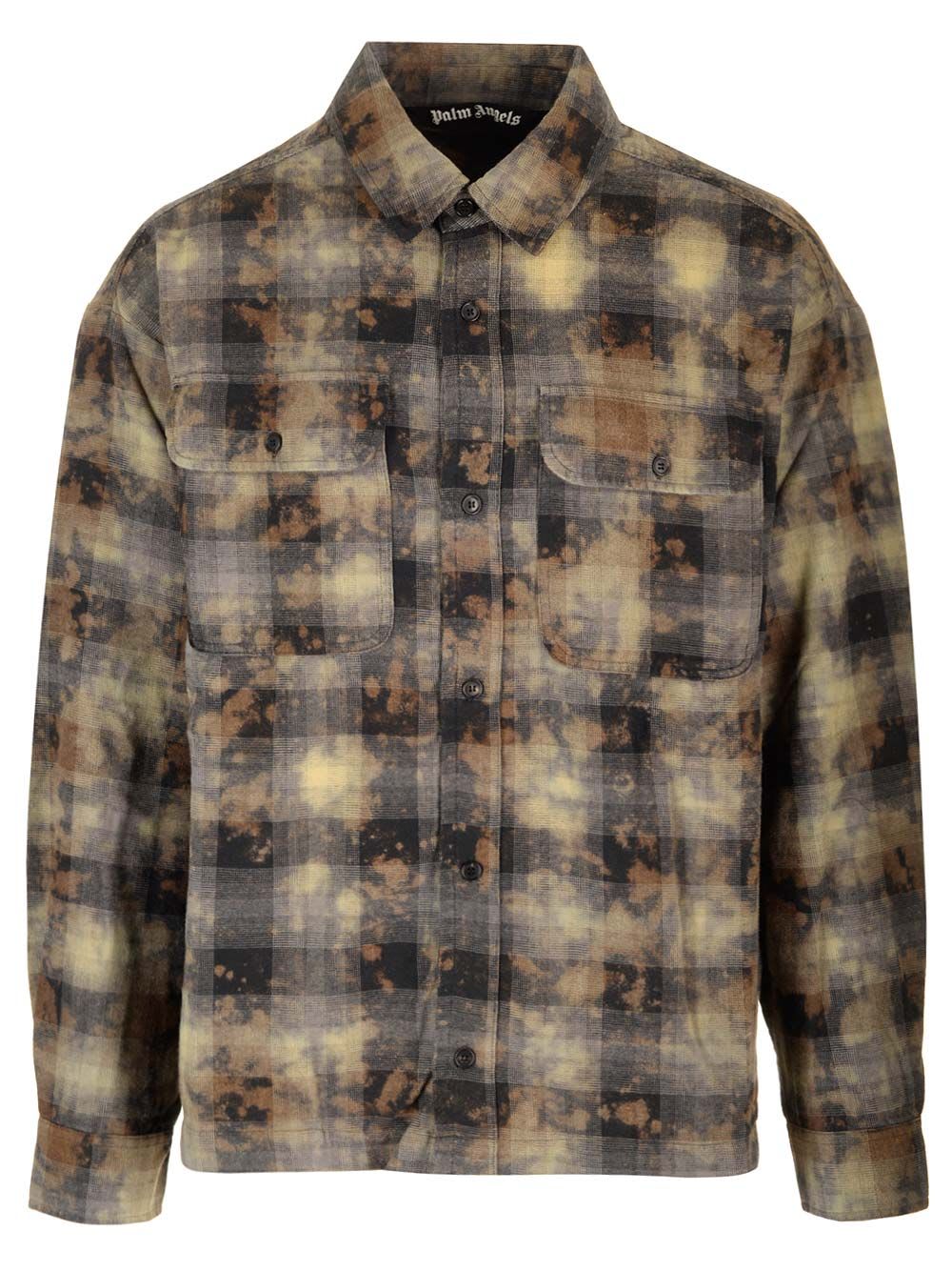 Curved Logo Checkered Shirt