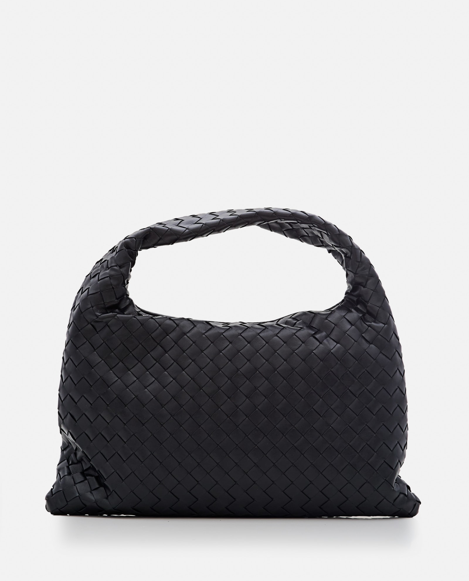 Shop Bottega Veneta Small Hop Hobo Shoulder Bag In Black