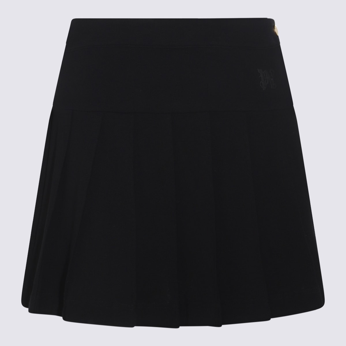 Shop Palm Angels Black Cotton Skirt In Nero