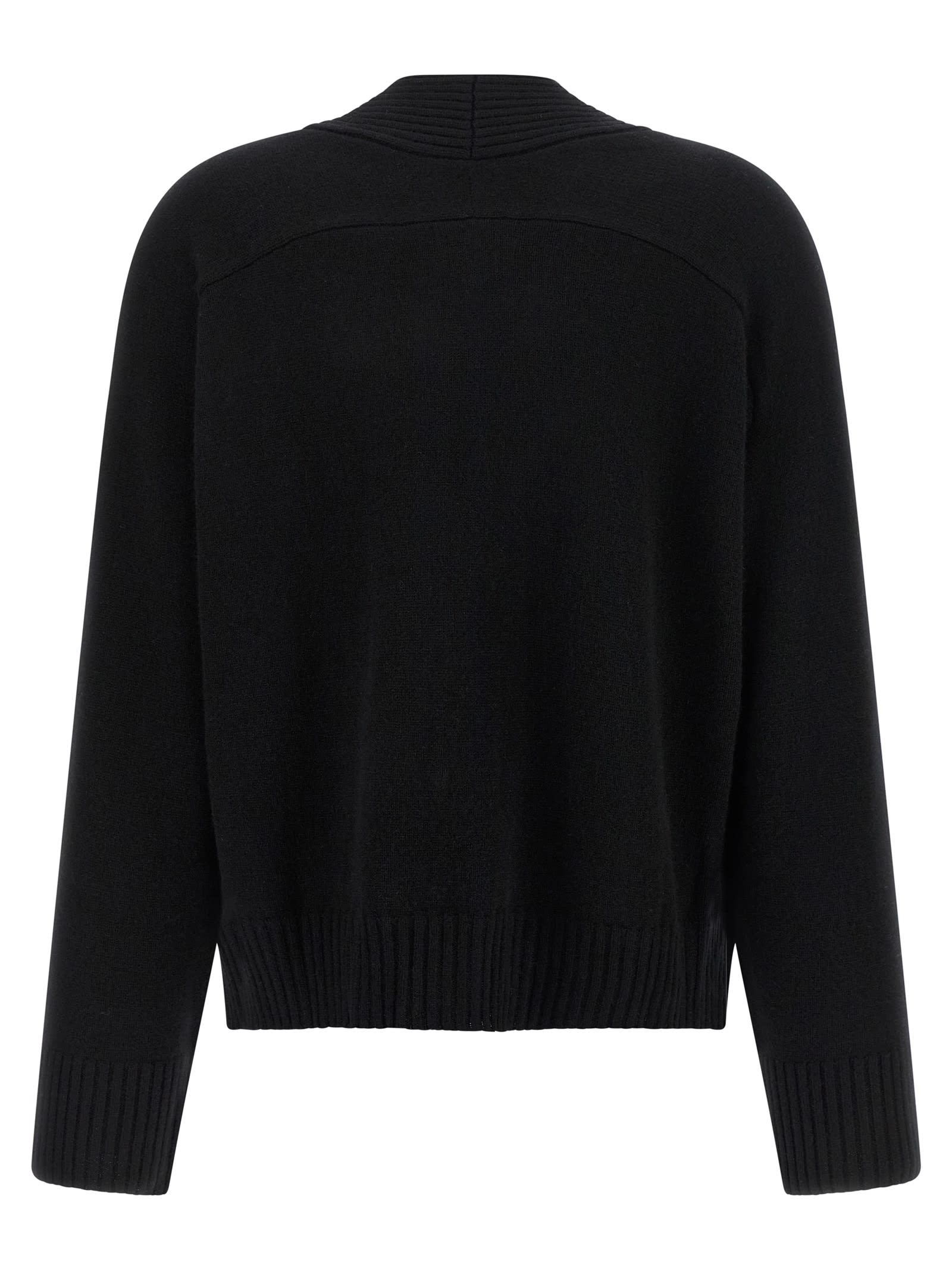 Loulou Studio Zanzibar Cropped Wool-cashmere Cardigan In Black