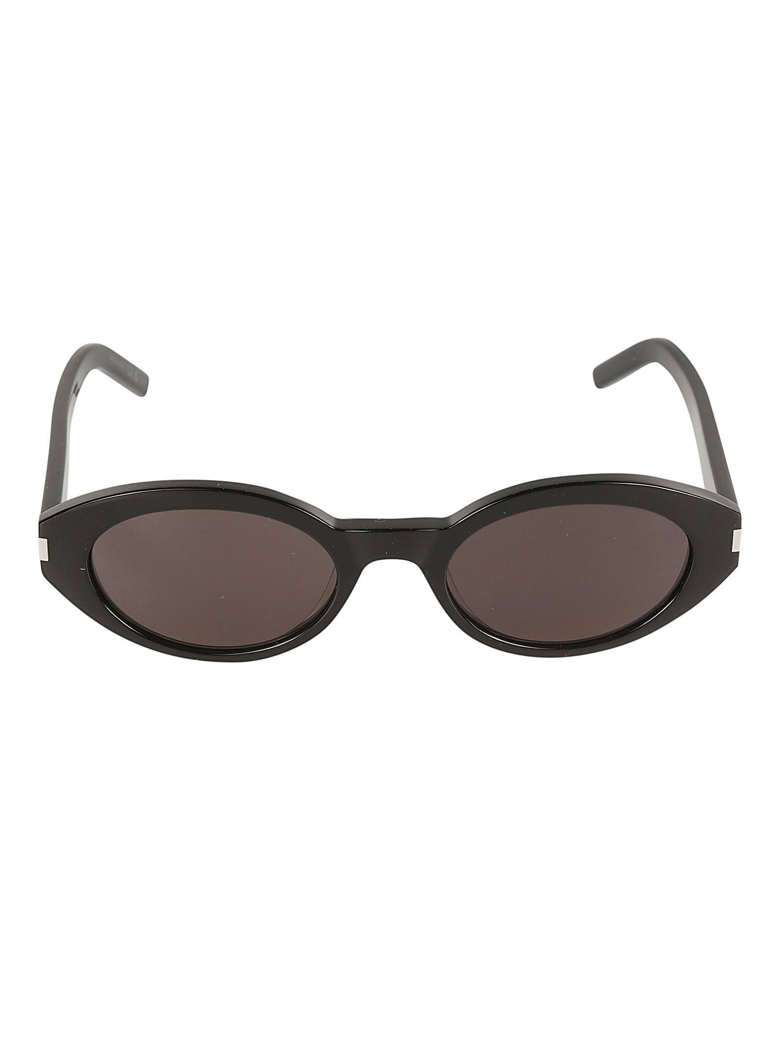 Saint Laurent Oval Frame Sunglasses In Black