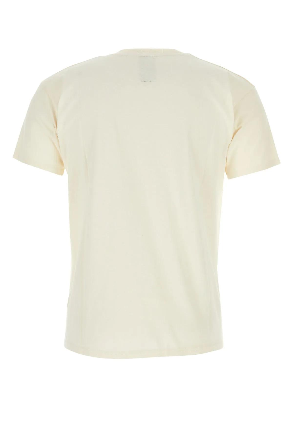 Shop Wild Donkey Ivory Cotton T-shirt In The