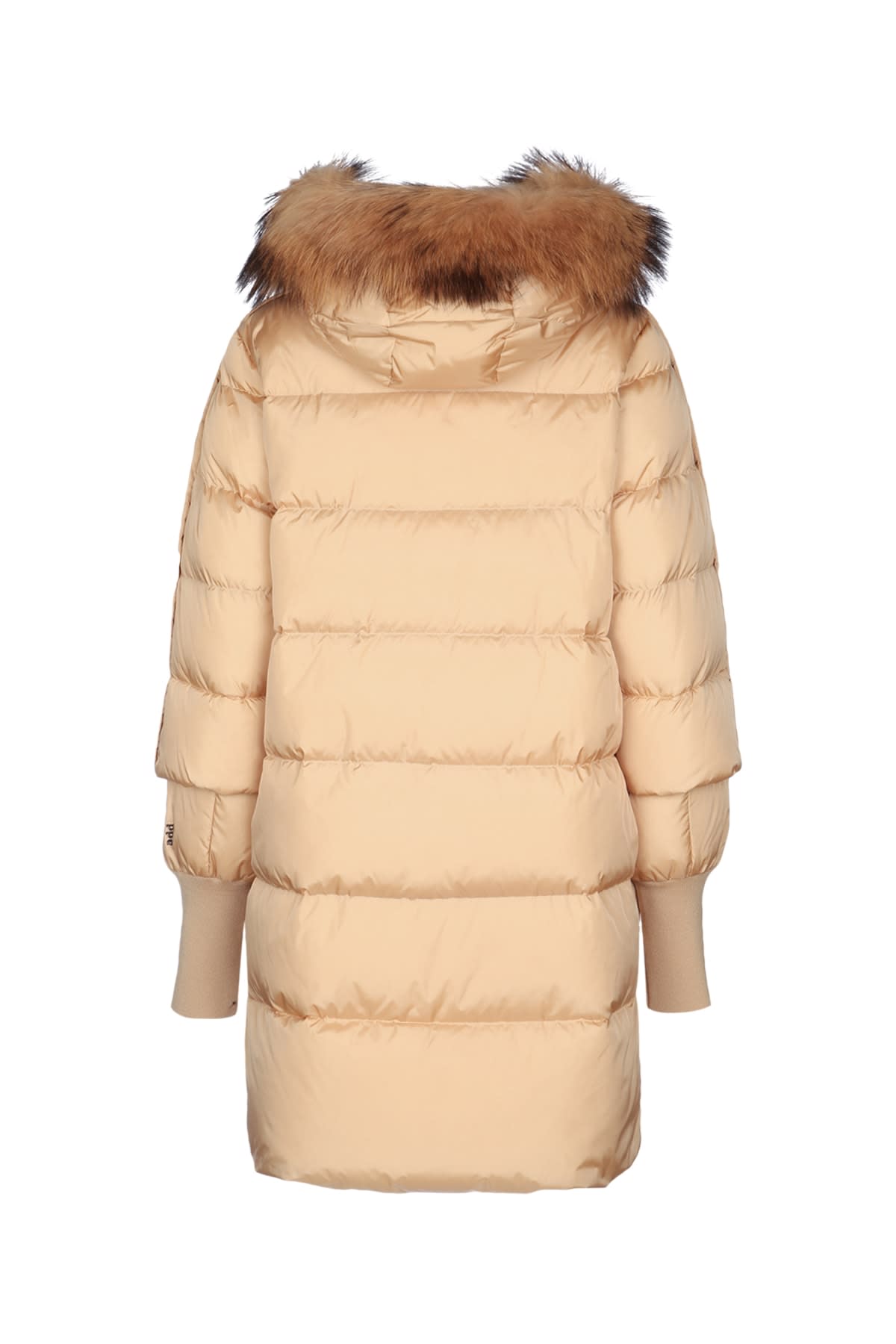 Add Fur-trimmed Quilted Coat In Neutral