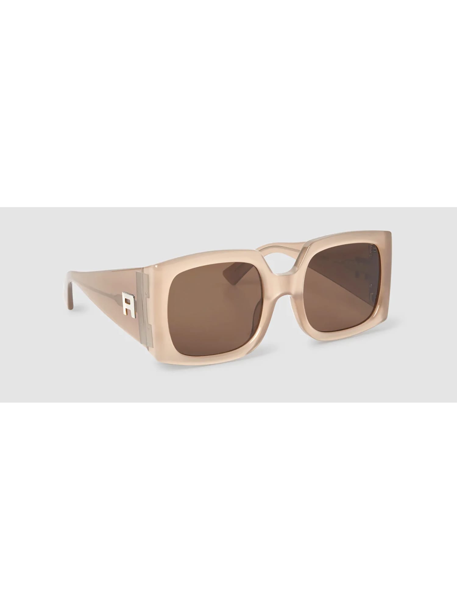 Shop Ambush Fhonix Beri008 Sunglasses In Sand Brown