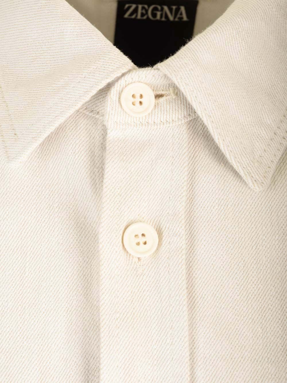 Shop Zegna Cotton Overshirt In White