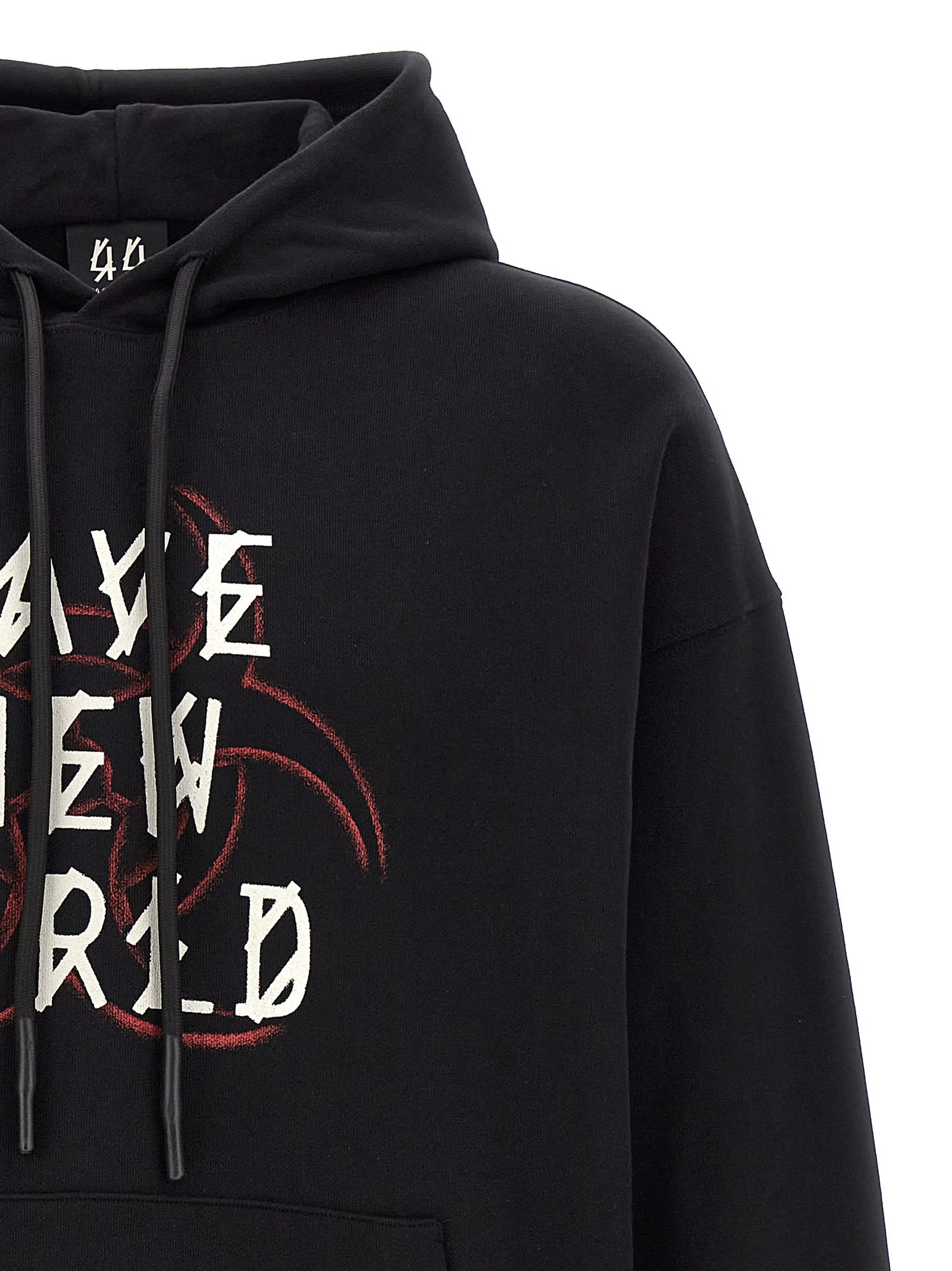 Shop 44 Label Group Logo Hoodie In Black