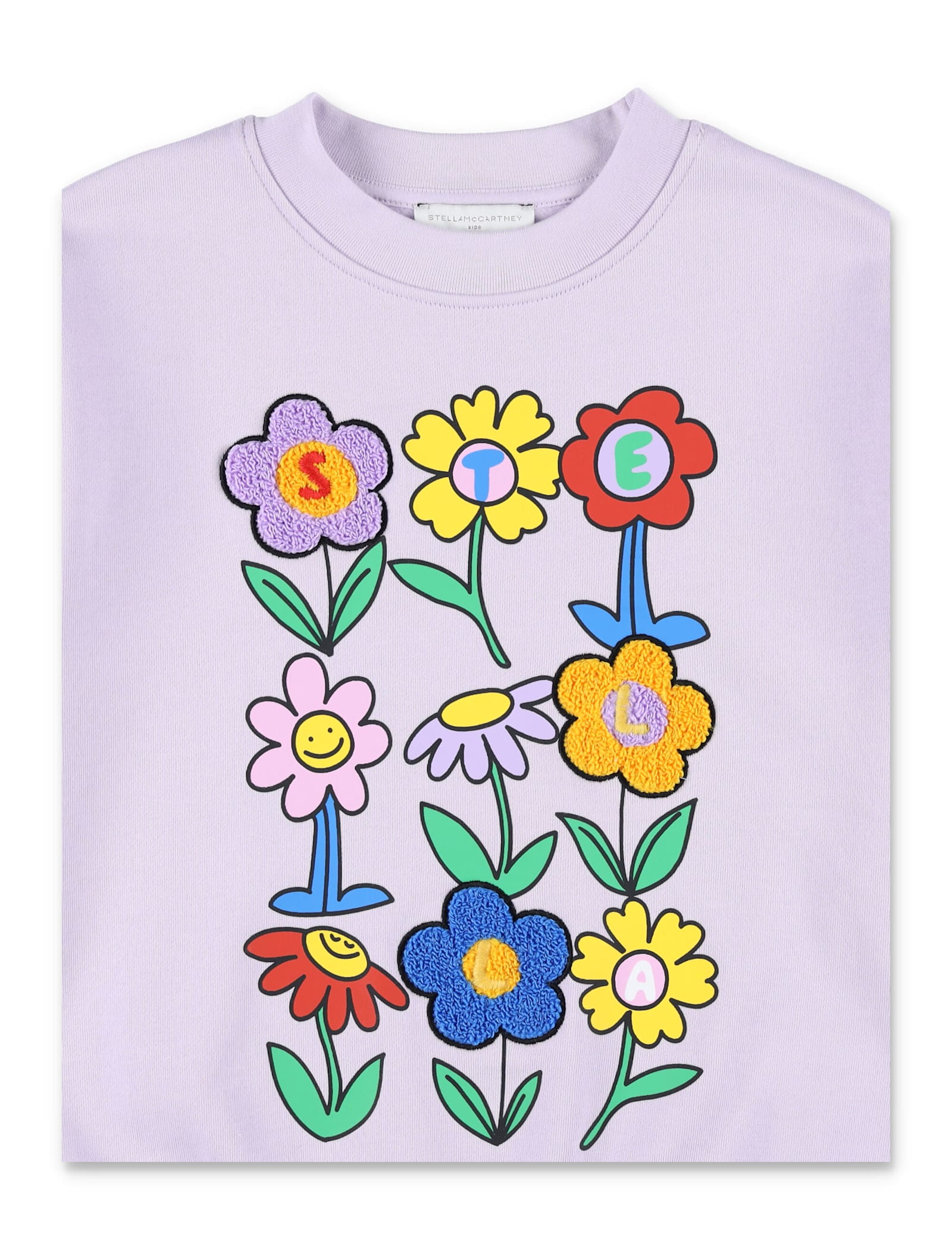 Stella Mccartney Kid - Flowers Sweatshirt In Purple
