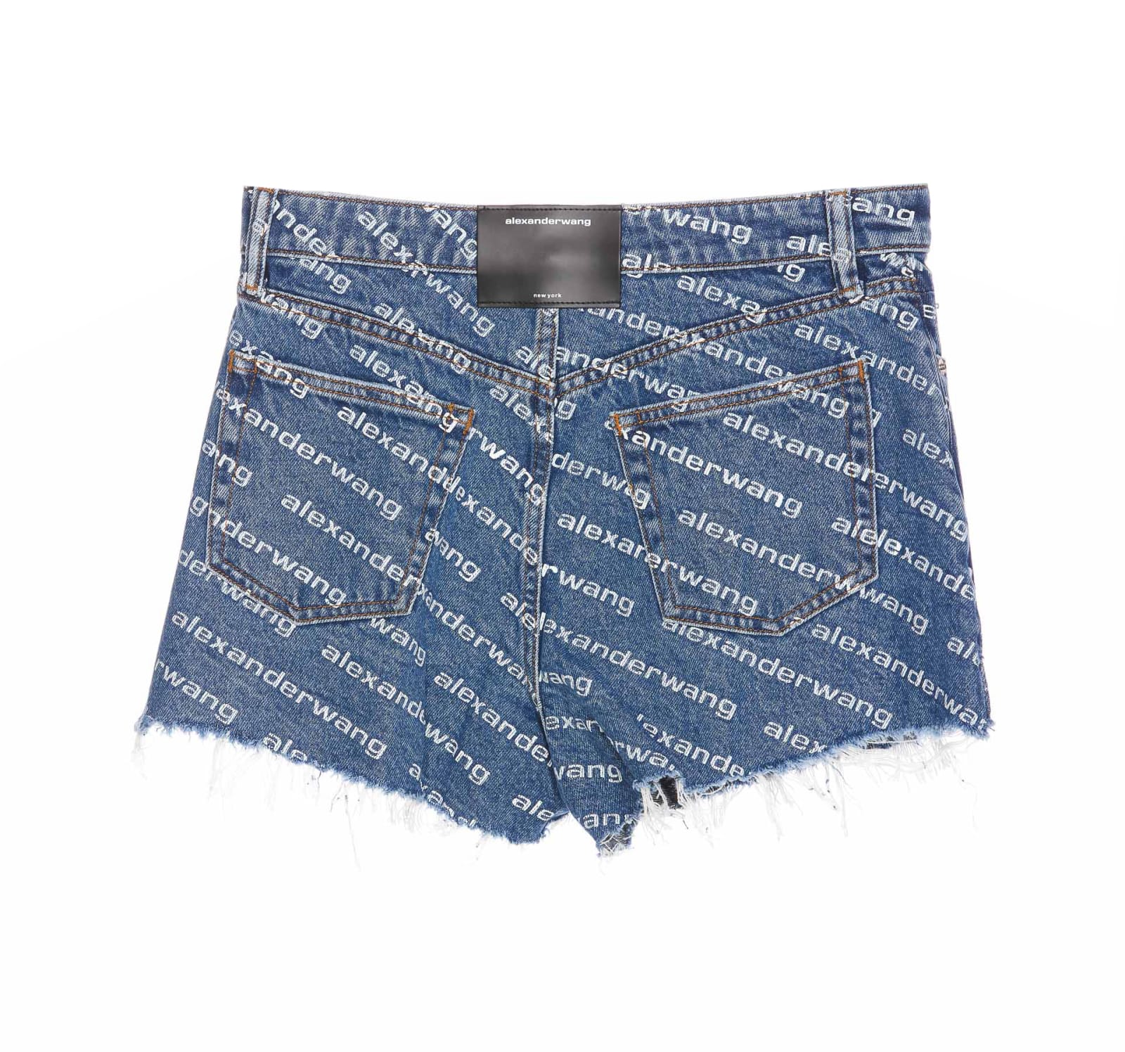 Shop Alexander Wang Bite Shorts In Deep Blue/white