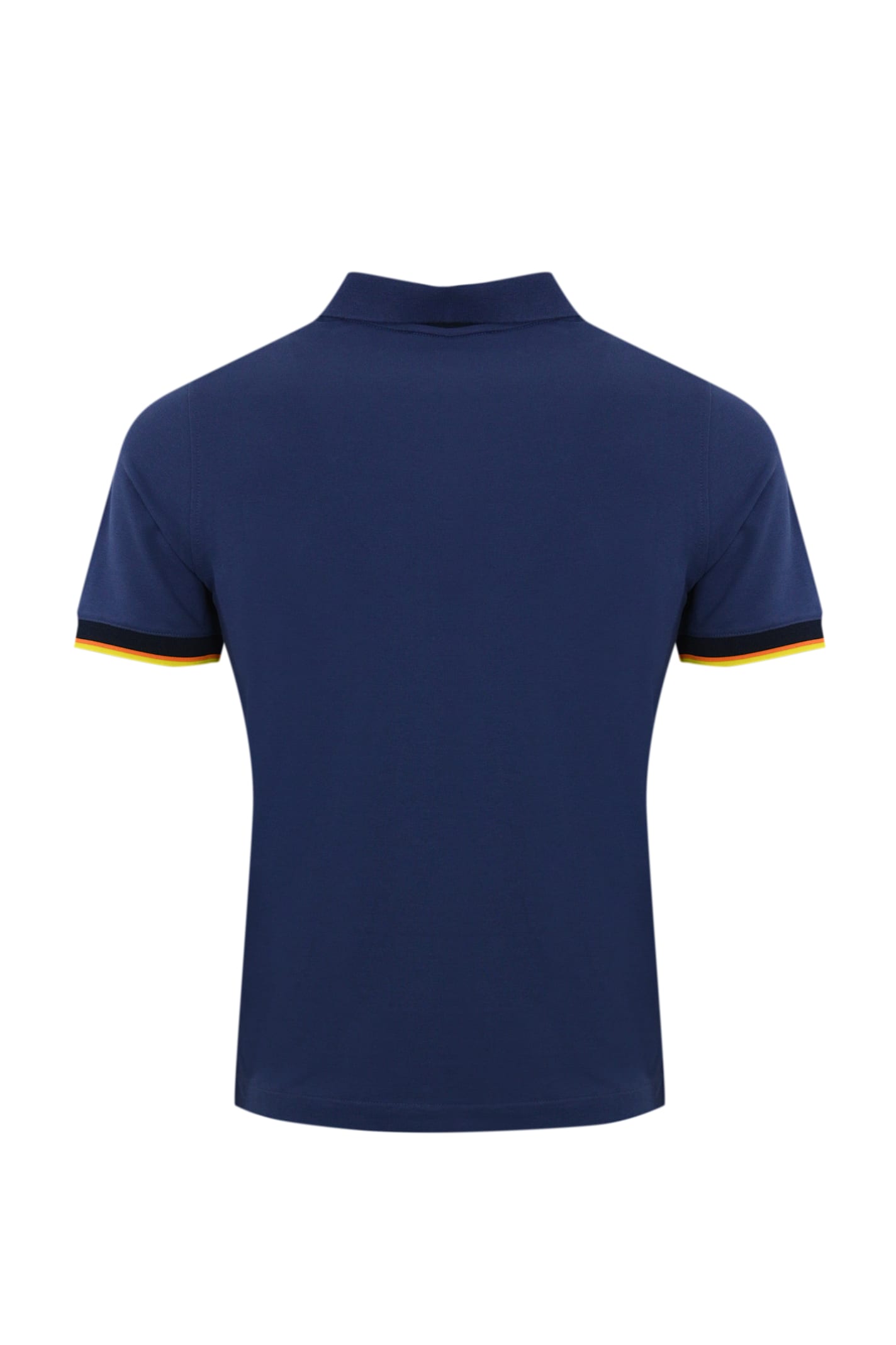 Shop K-way Vincent Piquet Polo Shirt In Cotton In Blue Deep Cobalt