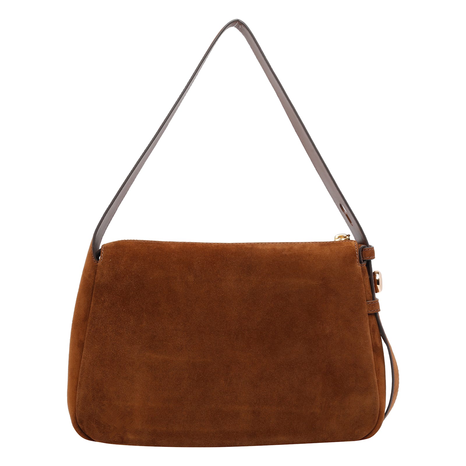 Tory Burch Romy Suede Shoulder Bag In Brown