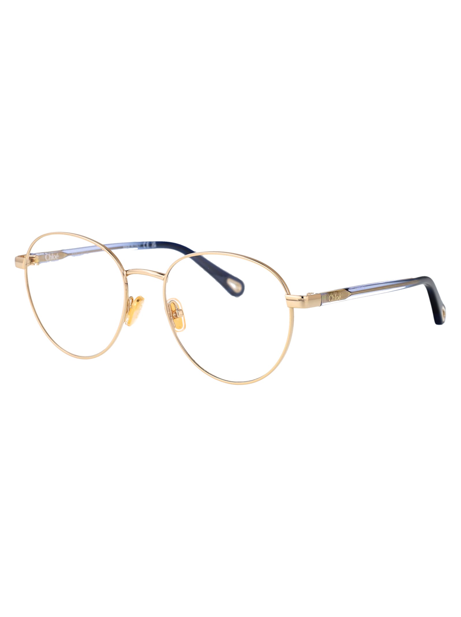 Chloé Ch0269o Glasses In Gold-blue-transparent