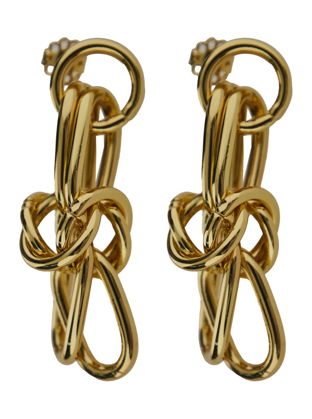 Federica Tosi Cecile Twisted Earrings In 18k Gold Plated Bronze Woman In Metallic
