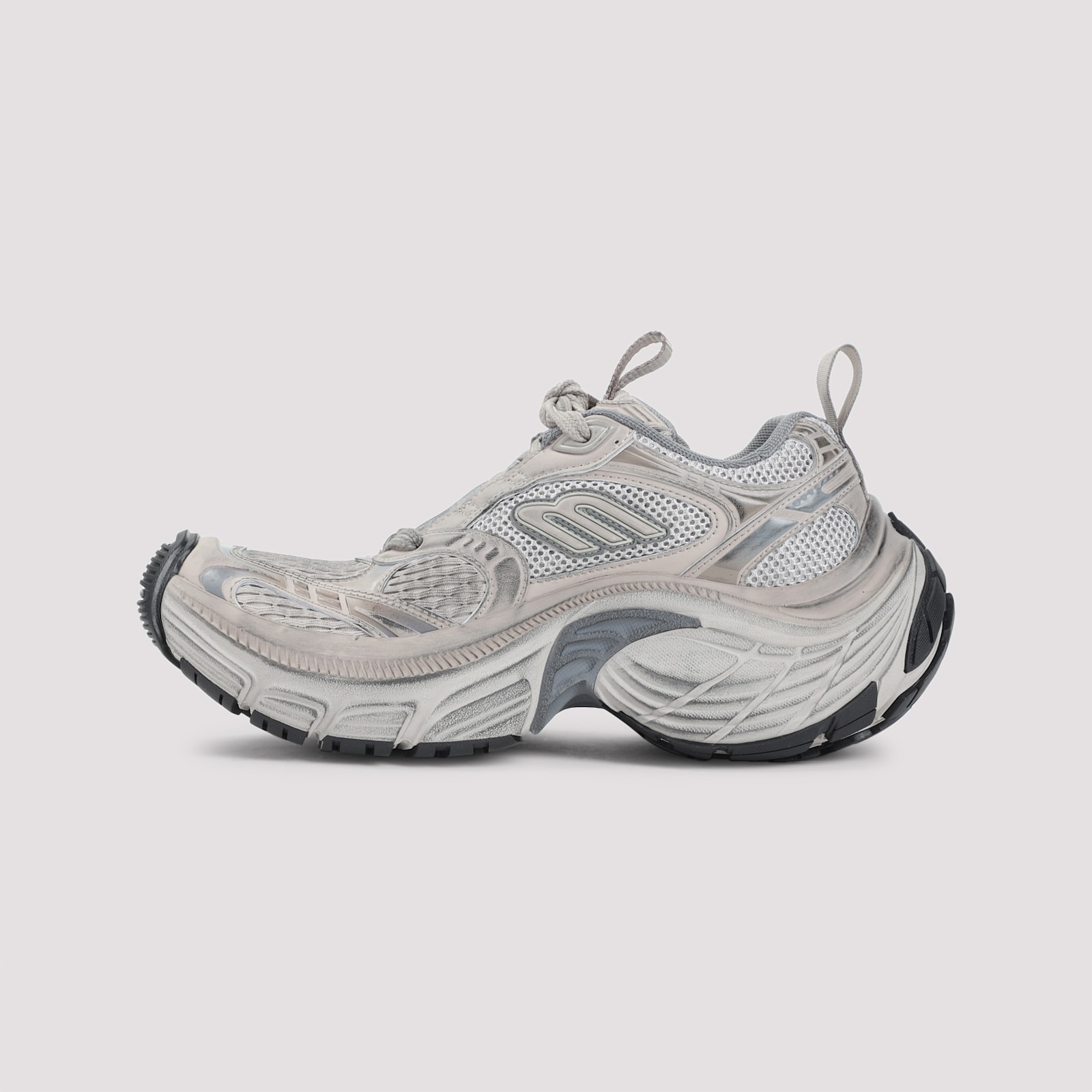Balenciaga Taupe Mix Grey Black Sneakers In Gray