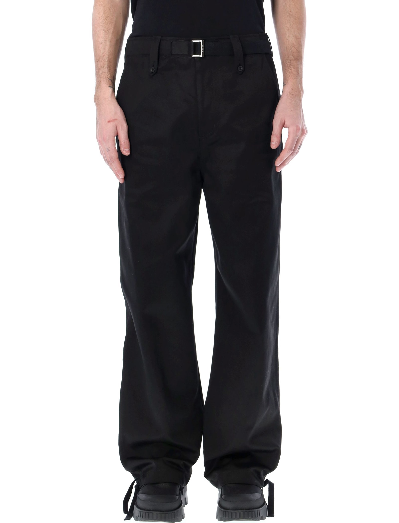 SACAI BELTED CHINO trousers