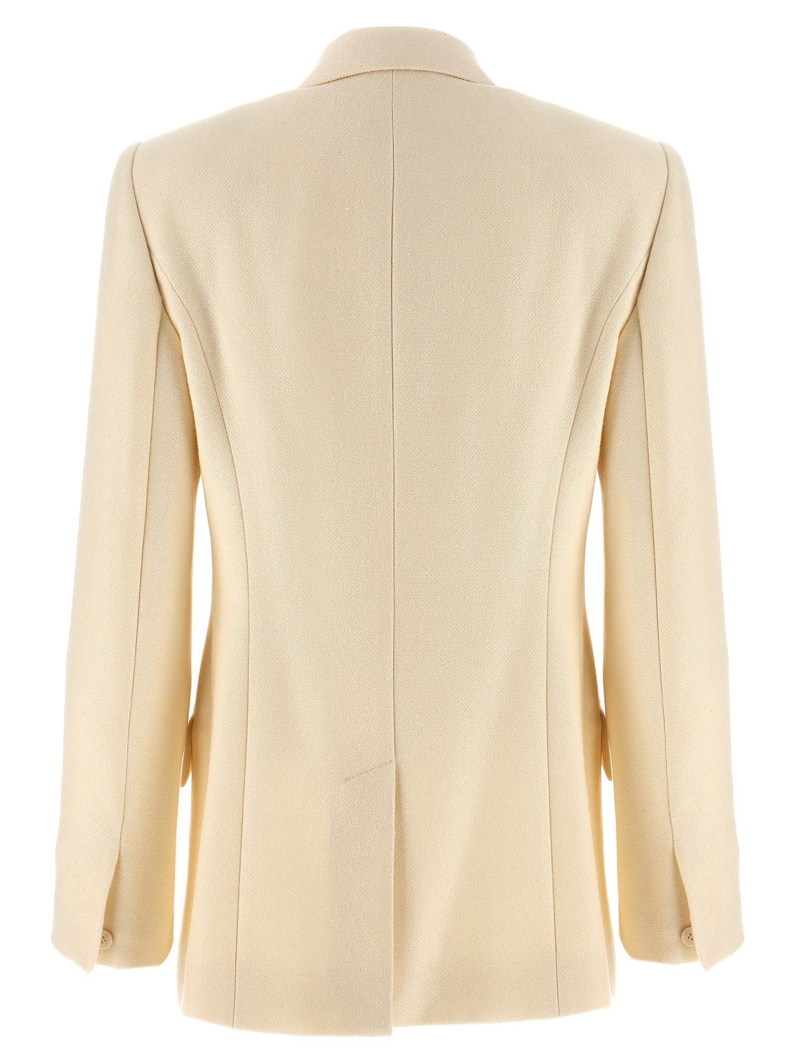 Shop Chloé Tailored Double-breasted Blazer In White