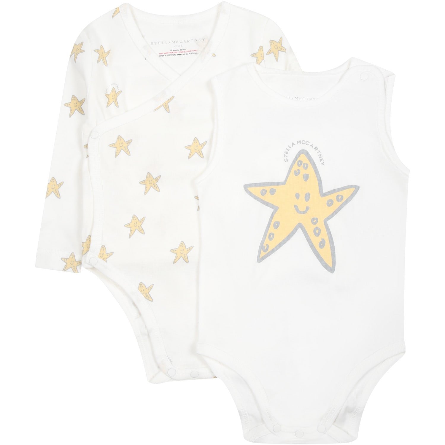 Shop Stella Mccartney Ivory Set For Babykids With Starfish