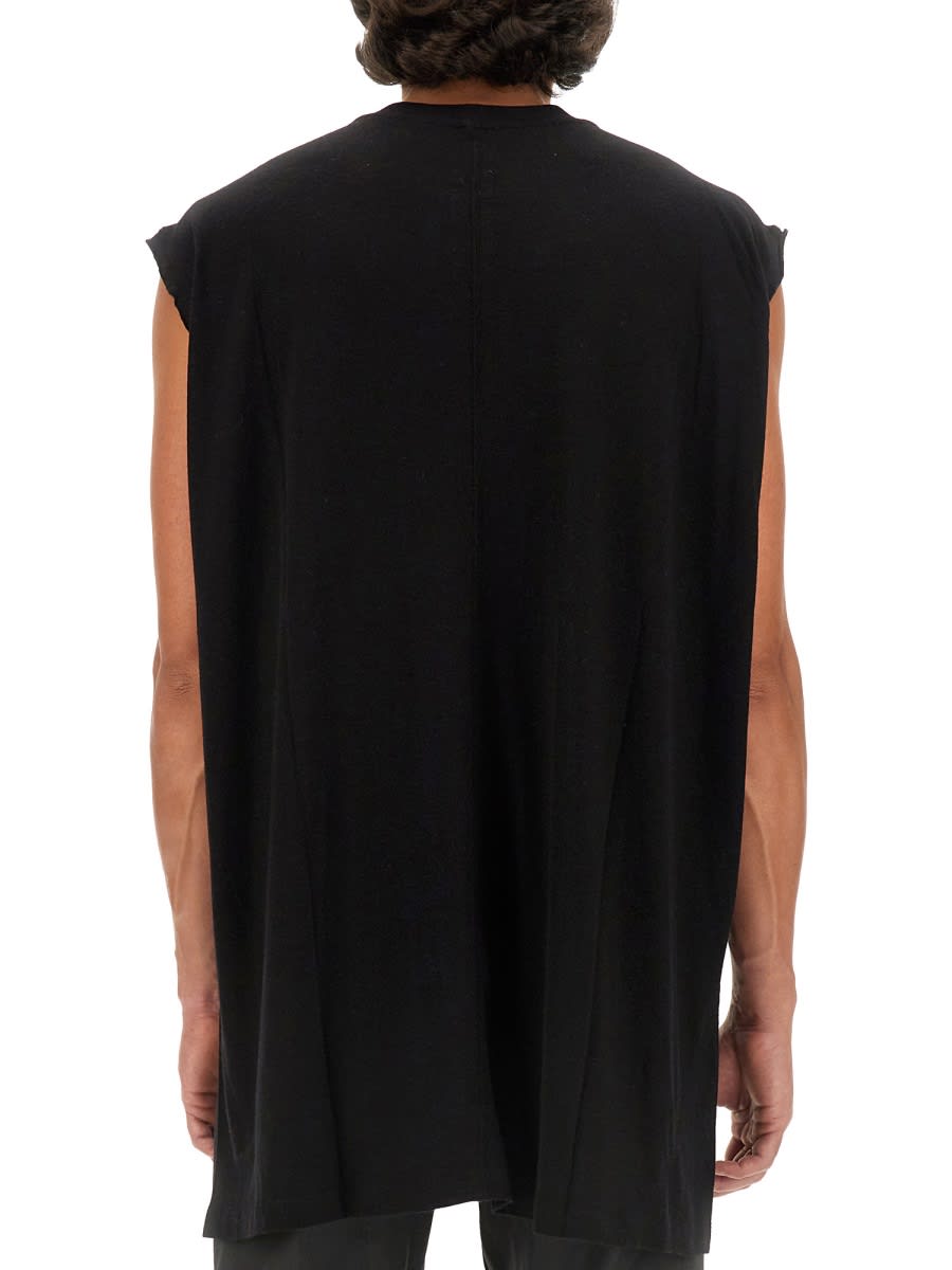 Shop Rick Owens Wool T-shirt In Nero