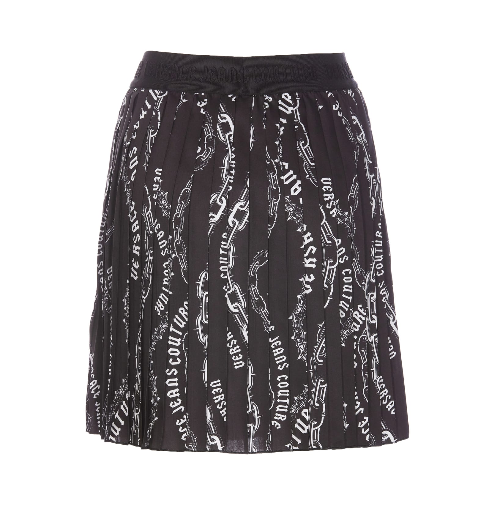 Versace Jeans Couture Woman Mini Skirt Black Size 4 Polyester In Black