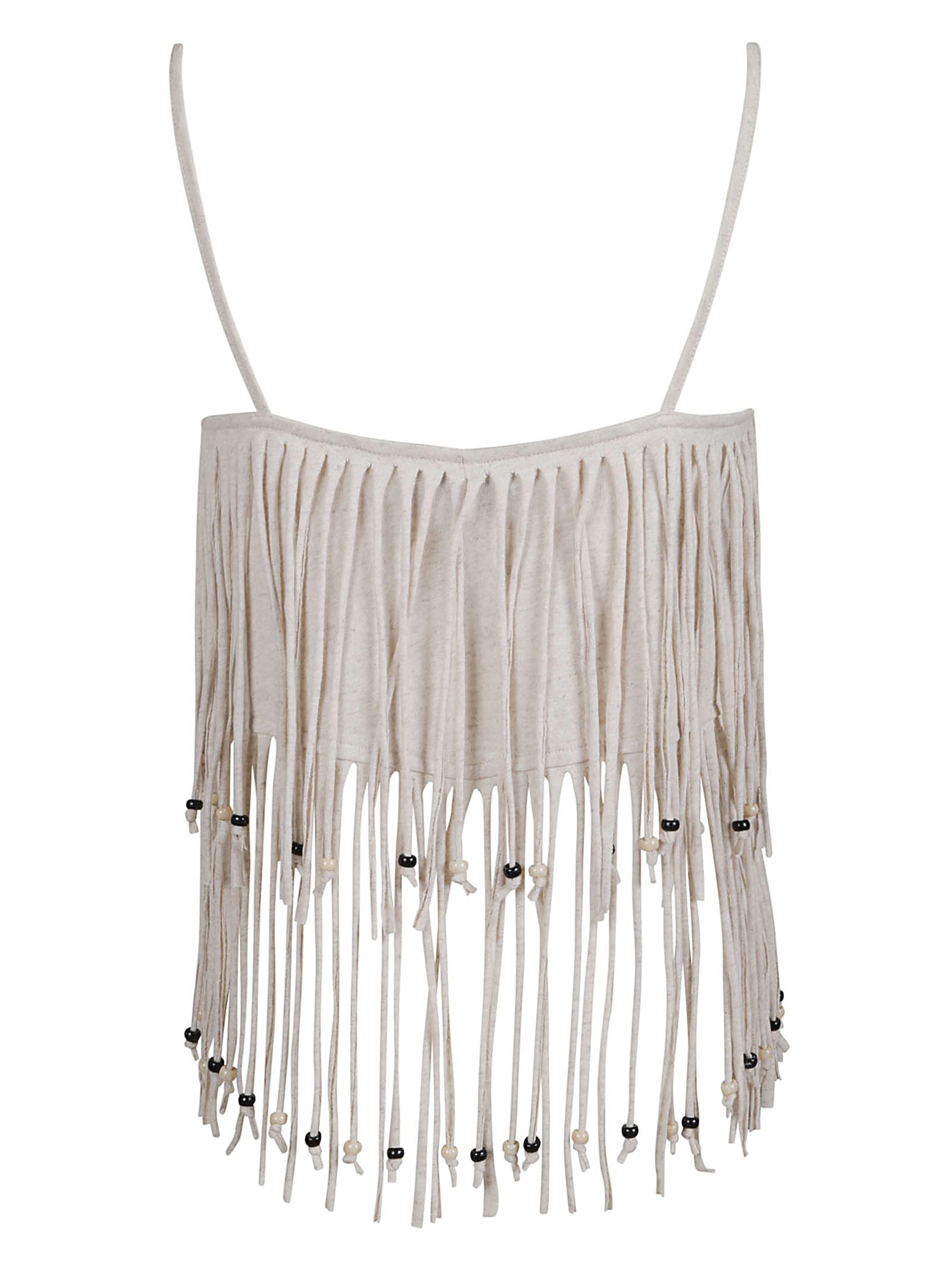 Shop Alanui Monsoon Fringed Top In White