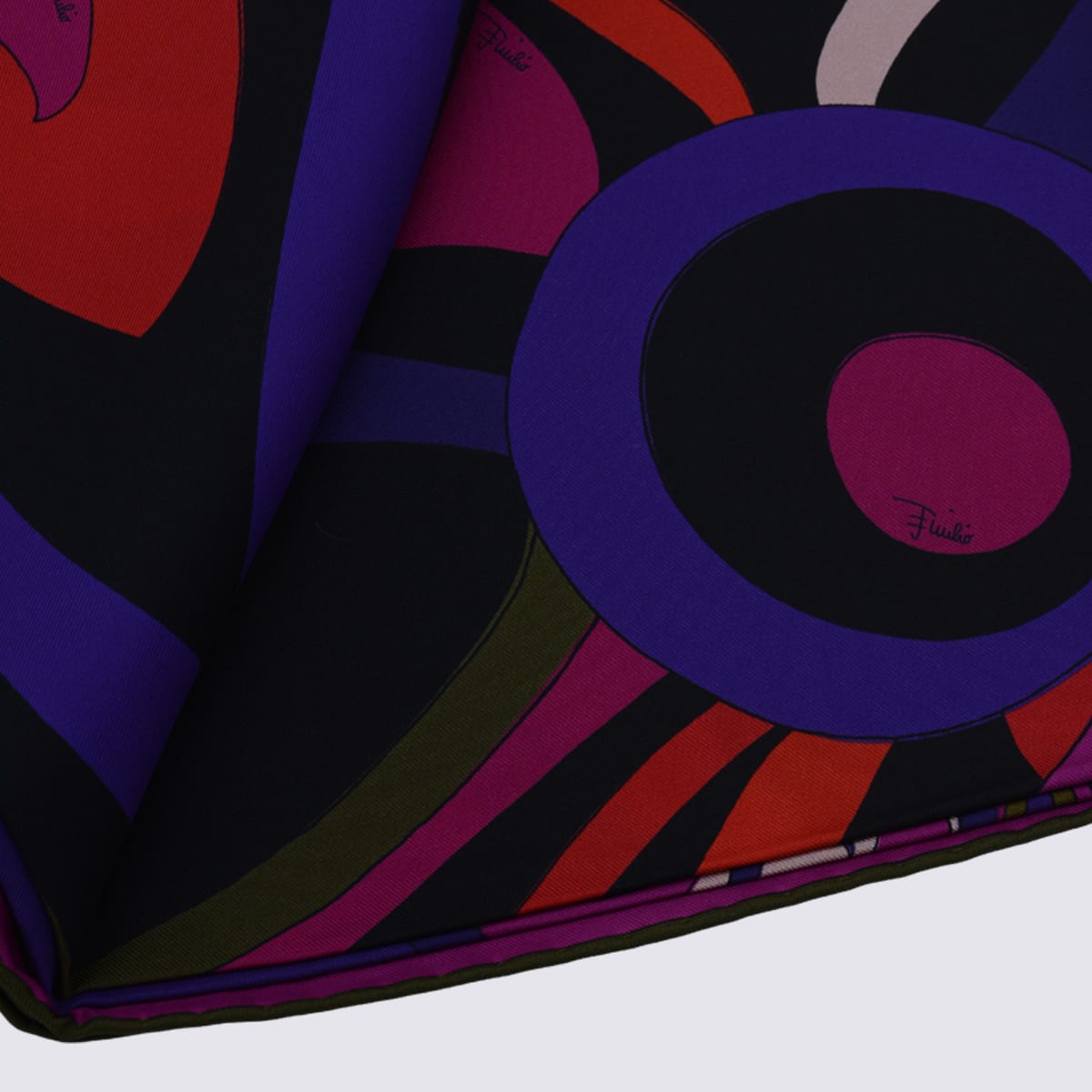 Pucci Printed Silk Twill Scarf In Multi