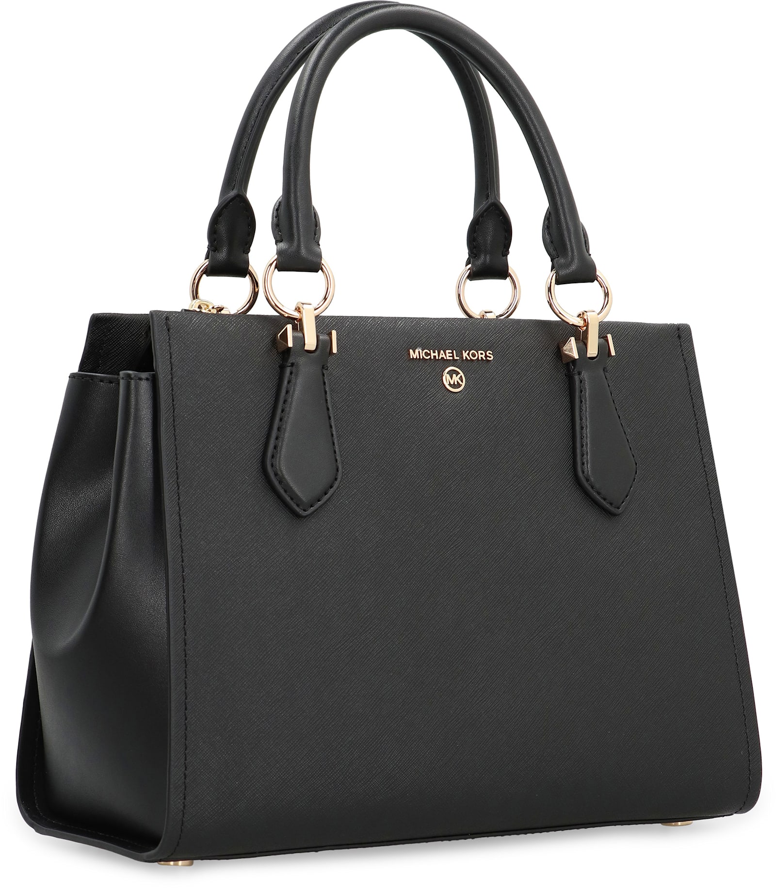 Shop Michael Michael Kors Marilyn Handbag In Black