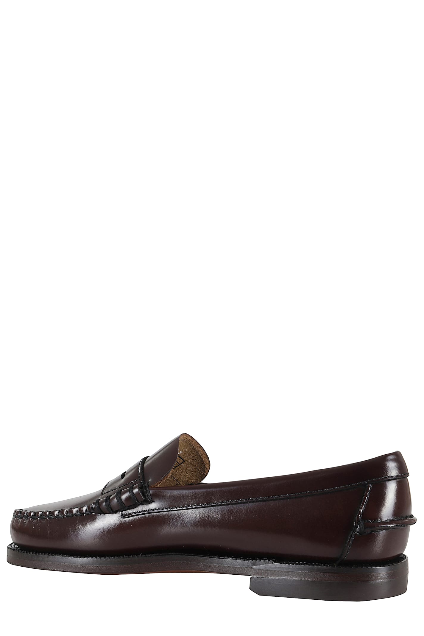 Sebago Classic Dan Brushed Full-grain Leather Loafers In Burgundy