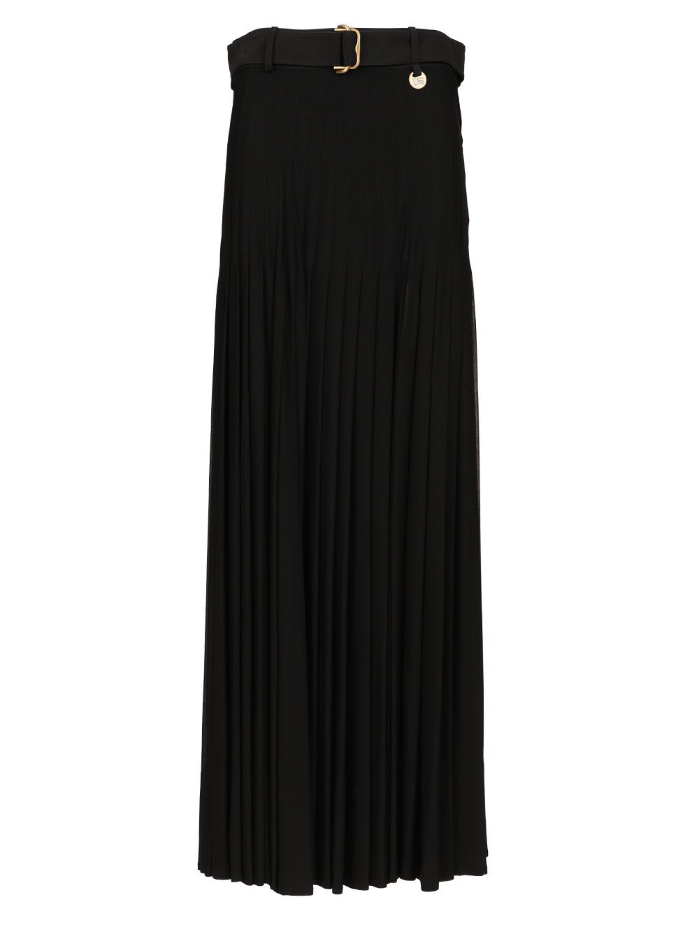 Burberry Bar Pleated Maxi Skirt With Belt