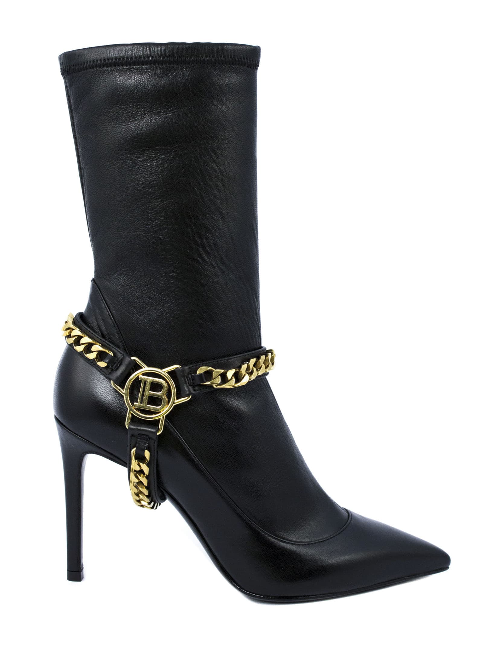 balmain black boots