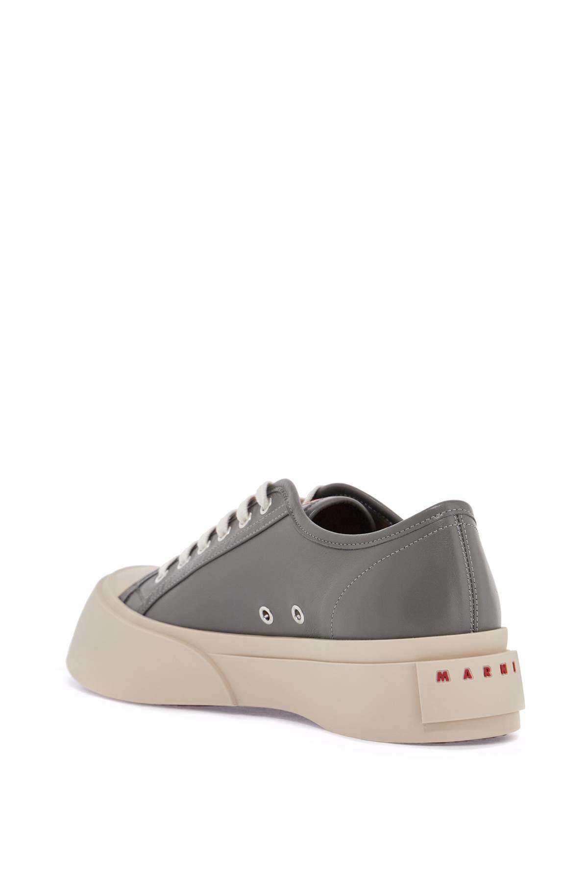 Shop Marni Elegant Gray Calfskin Mens Sneakers In Neutral Grey (grey)