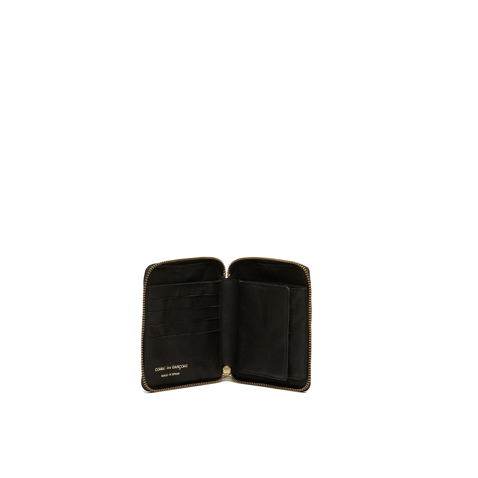 Shop Comme Des Garçons Washed Leather Wallet In Black