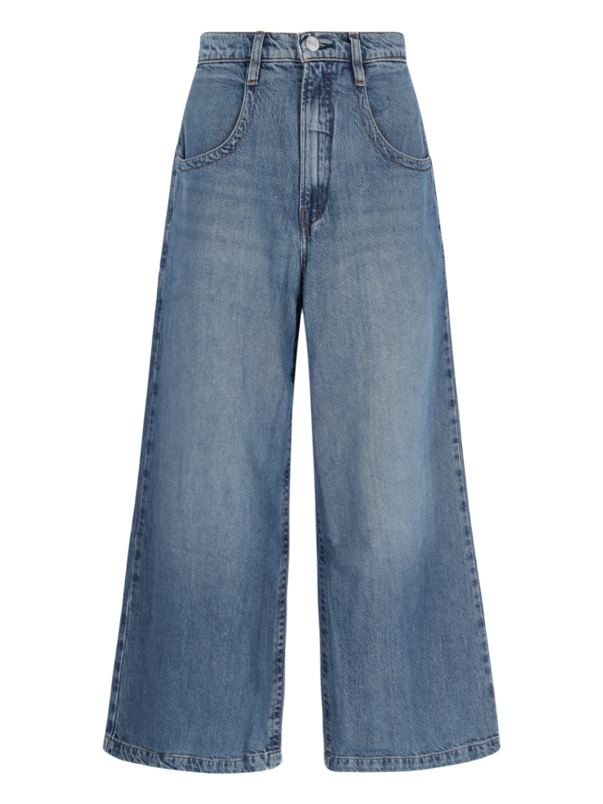 Shop Frame Palazzo Jeans In Blue