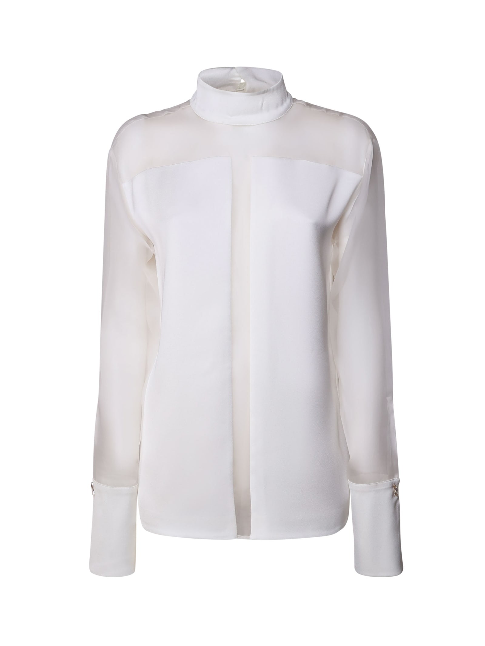 Shop Genny Blusa Con Dettagli Trasparenti In White