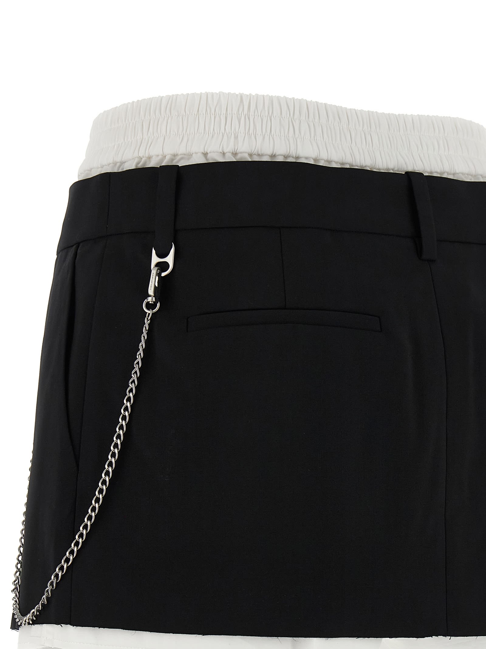 Alexander Wang Pre-styled Pleated W/chain Skort In Multi