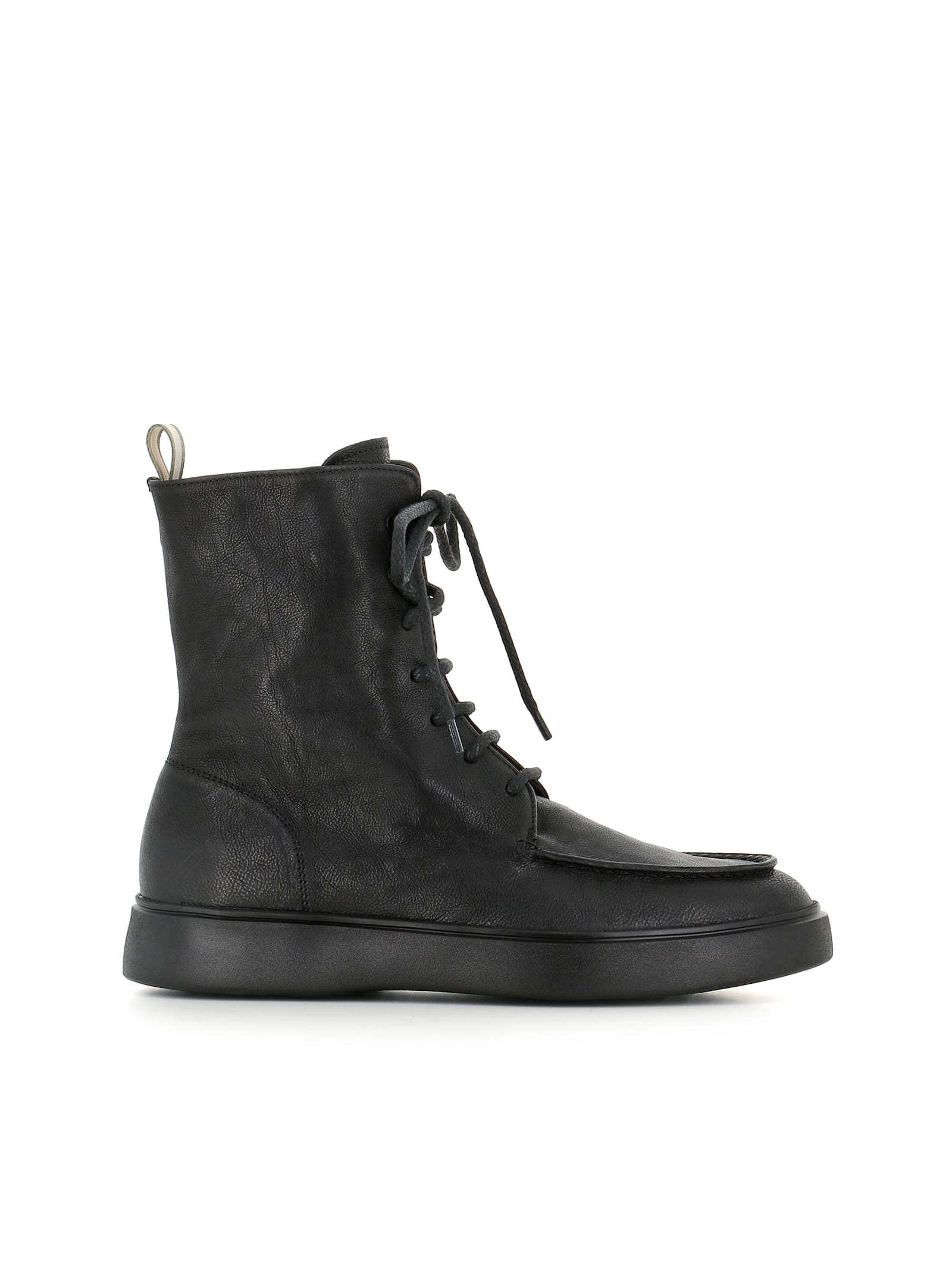 Officine Creative Lace-up Leather Combat Boots In Black