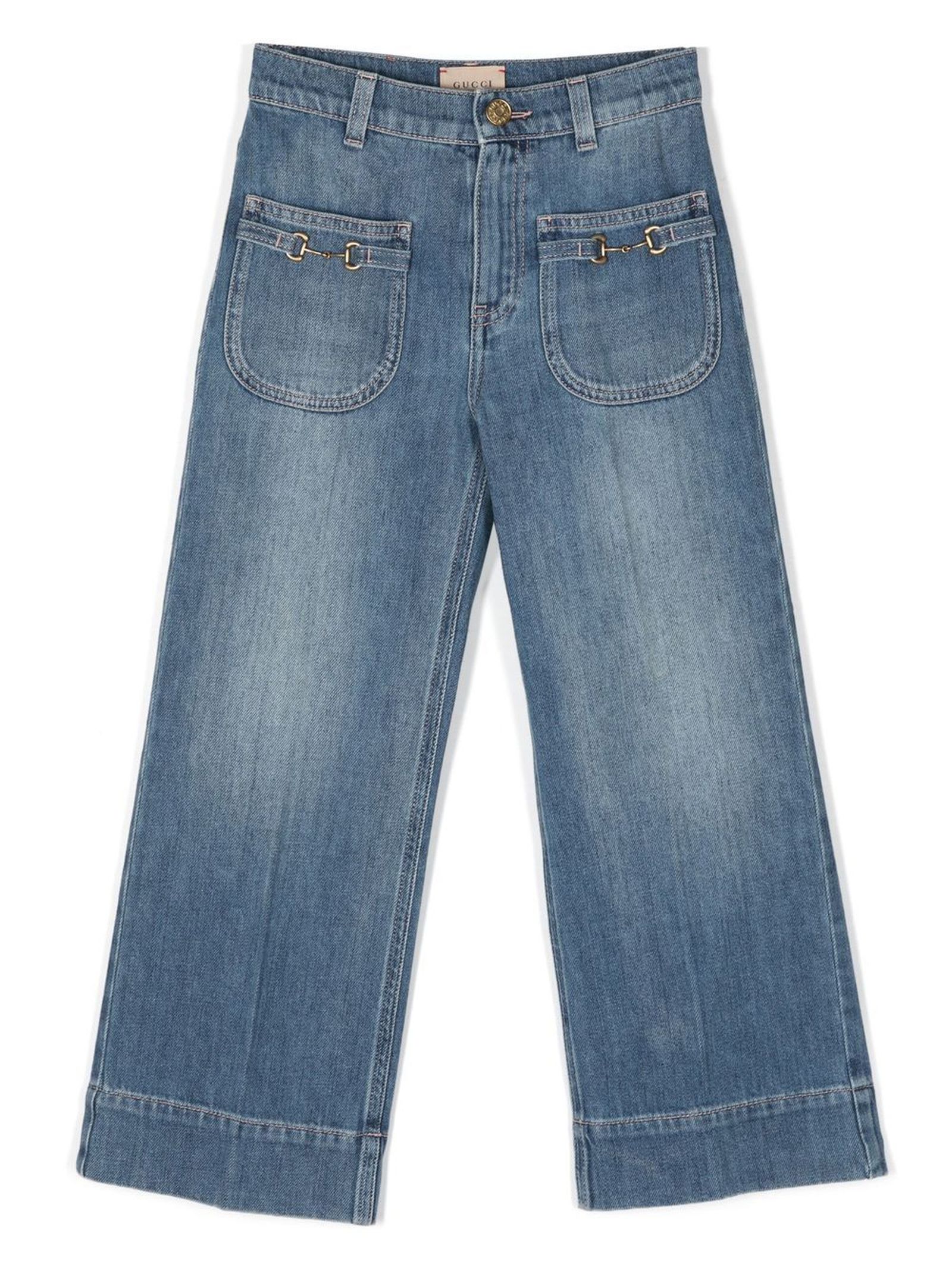 Gucci Blue Cotton Denim Jeans