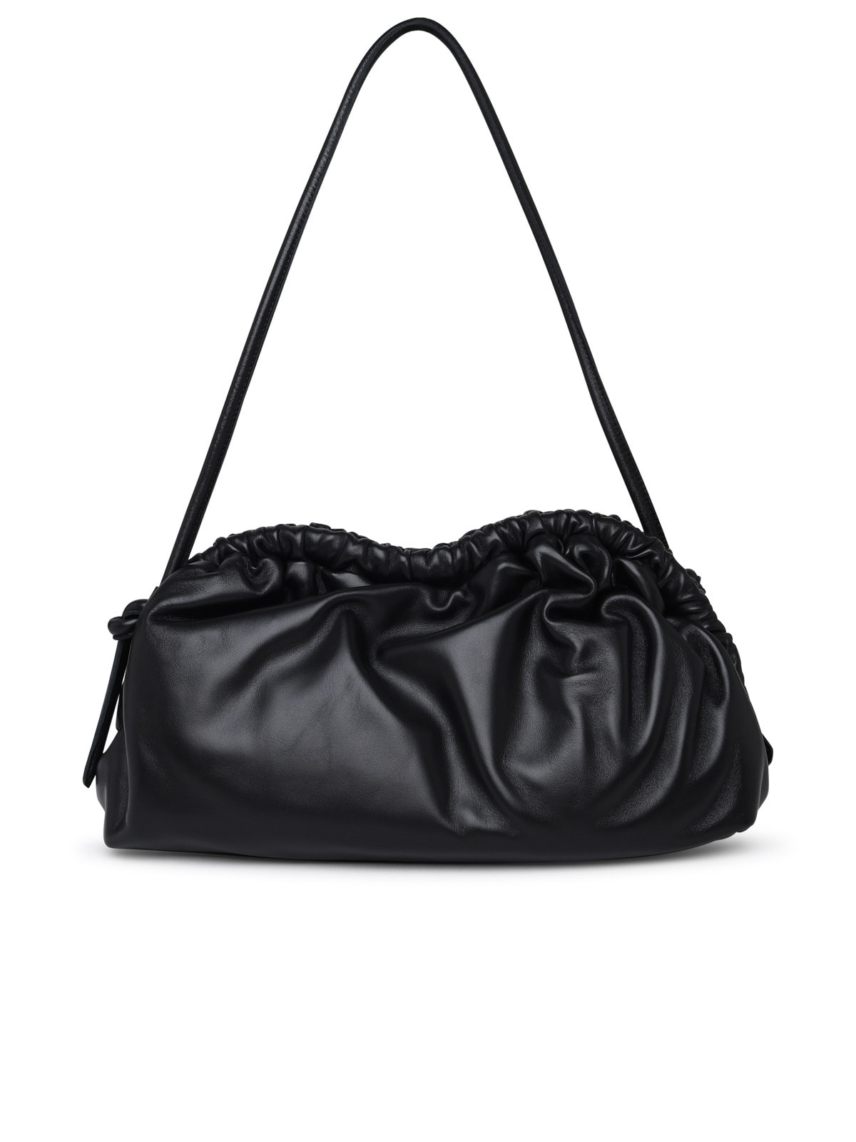 Shop Mansur Gavriel Cloud Black Leather Crossbody Bag