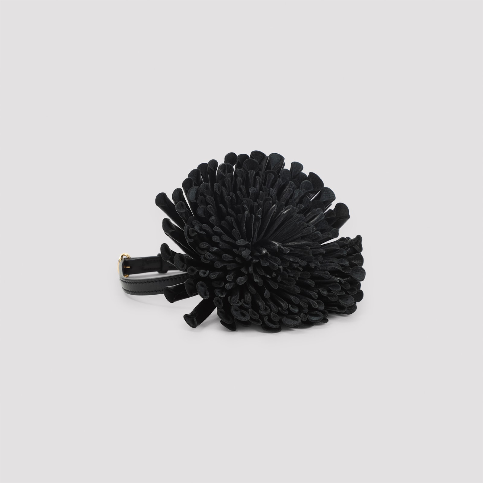 Alaïa Flower-detailed Leather Choker In Black