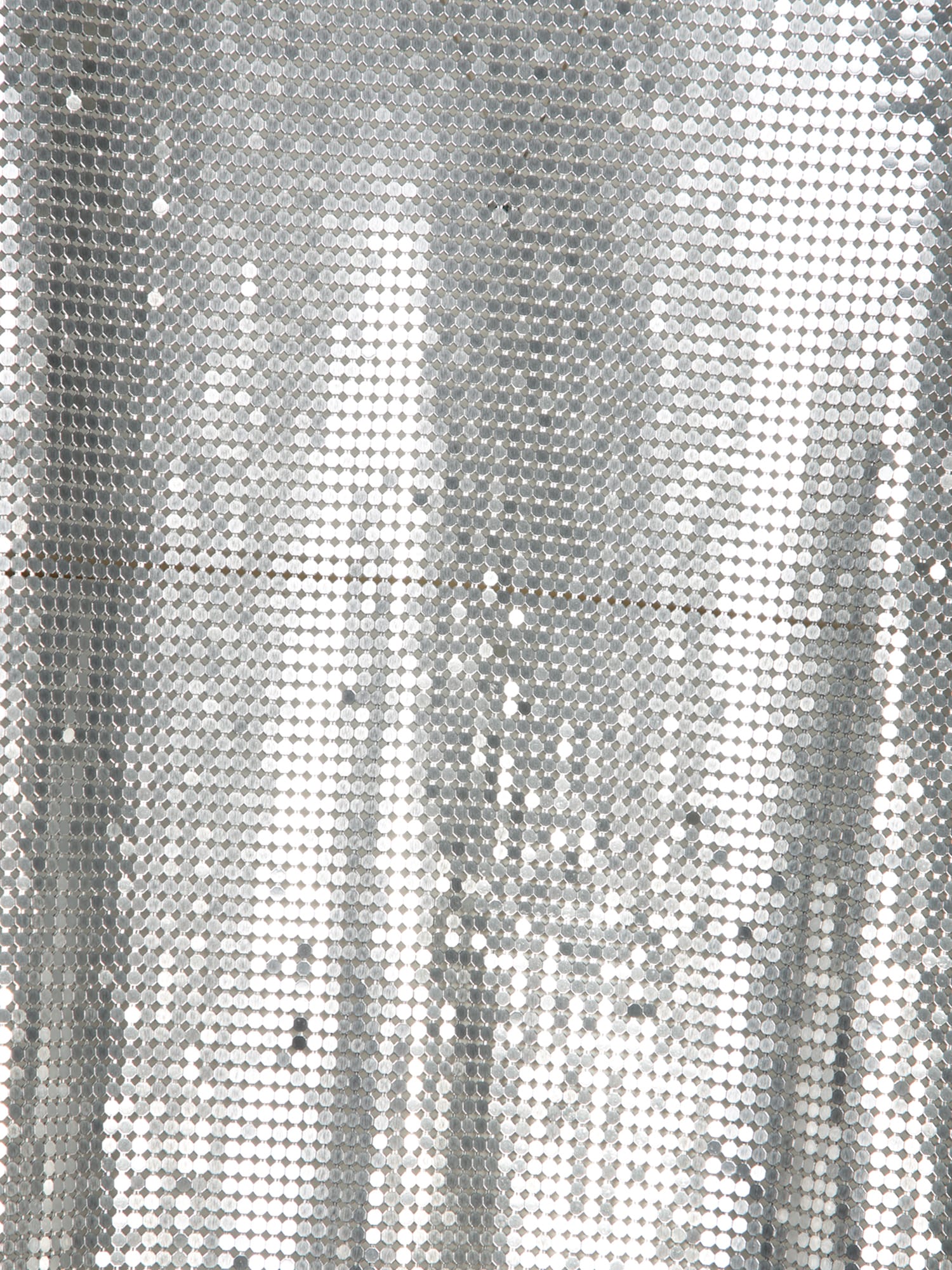 Rabanne Metallic Mesh Tank Top With Side Slits In Metallic