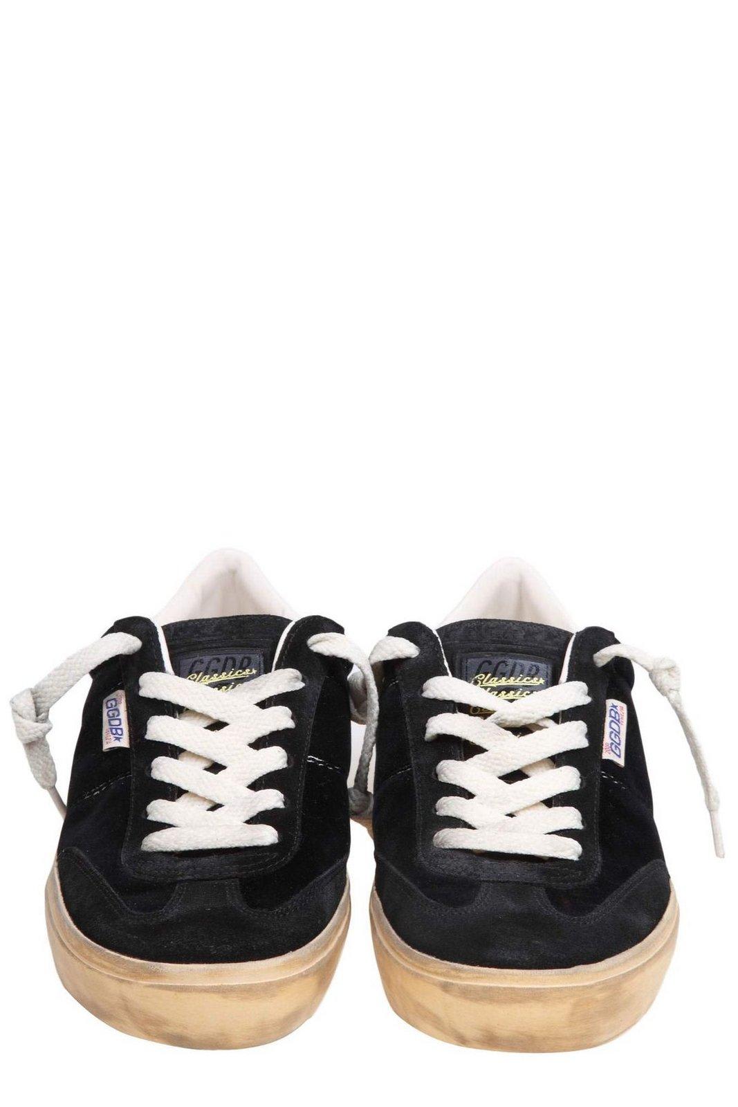 Shop Golden Goose Soul Star Low-top Velvet Sneakers In Black