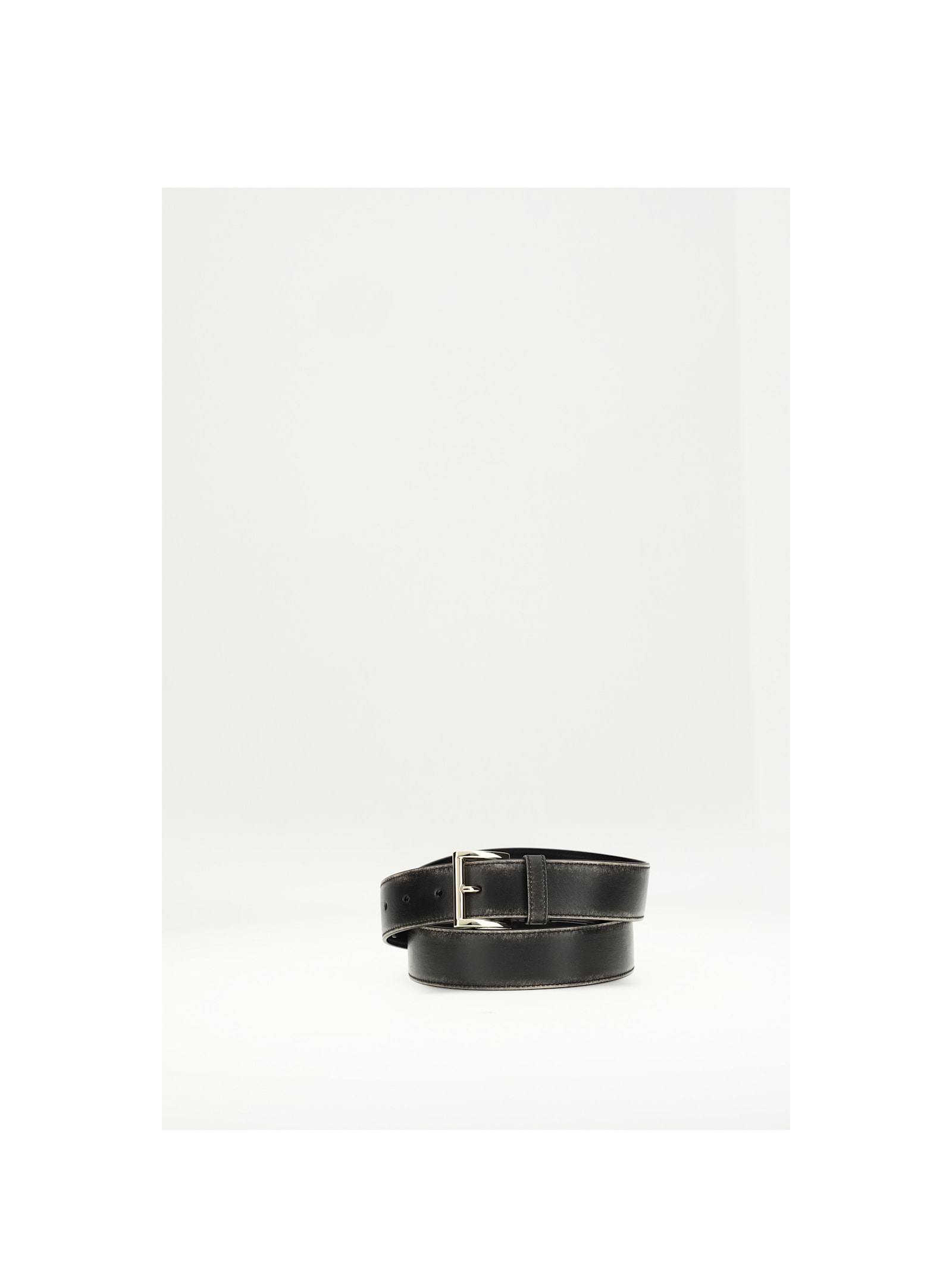 Prada Leather Belt In Black