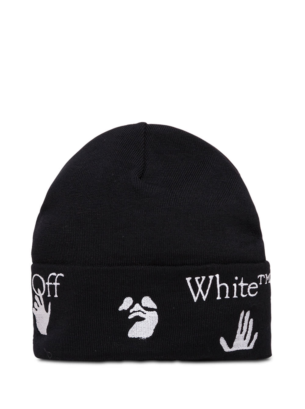 Off-White Black Wool Hat With Logo