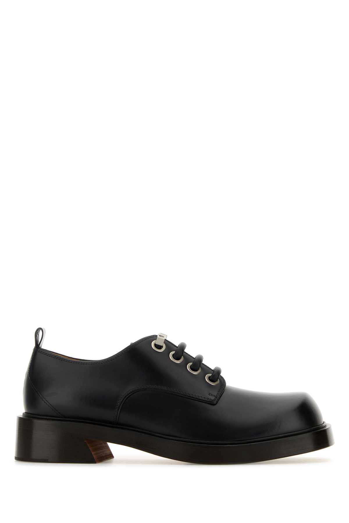 Shop Alexander Mcqueen Black Leather Lace-up Shoes