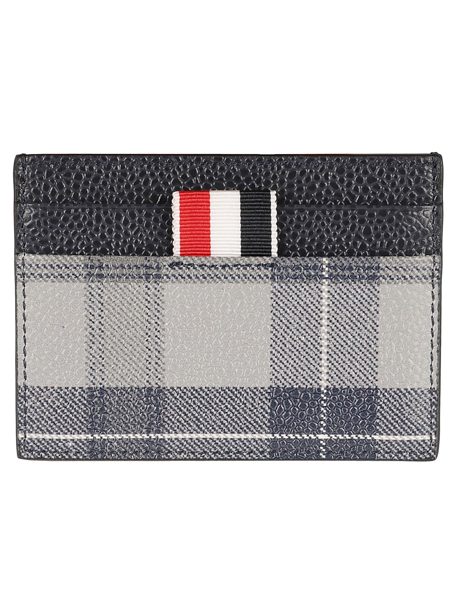 Thom Browne Single Checked Card Holder