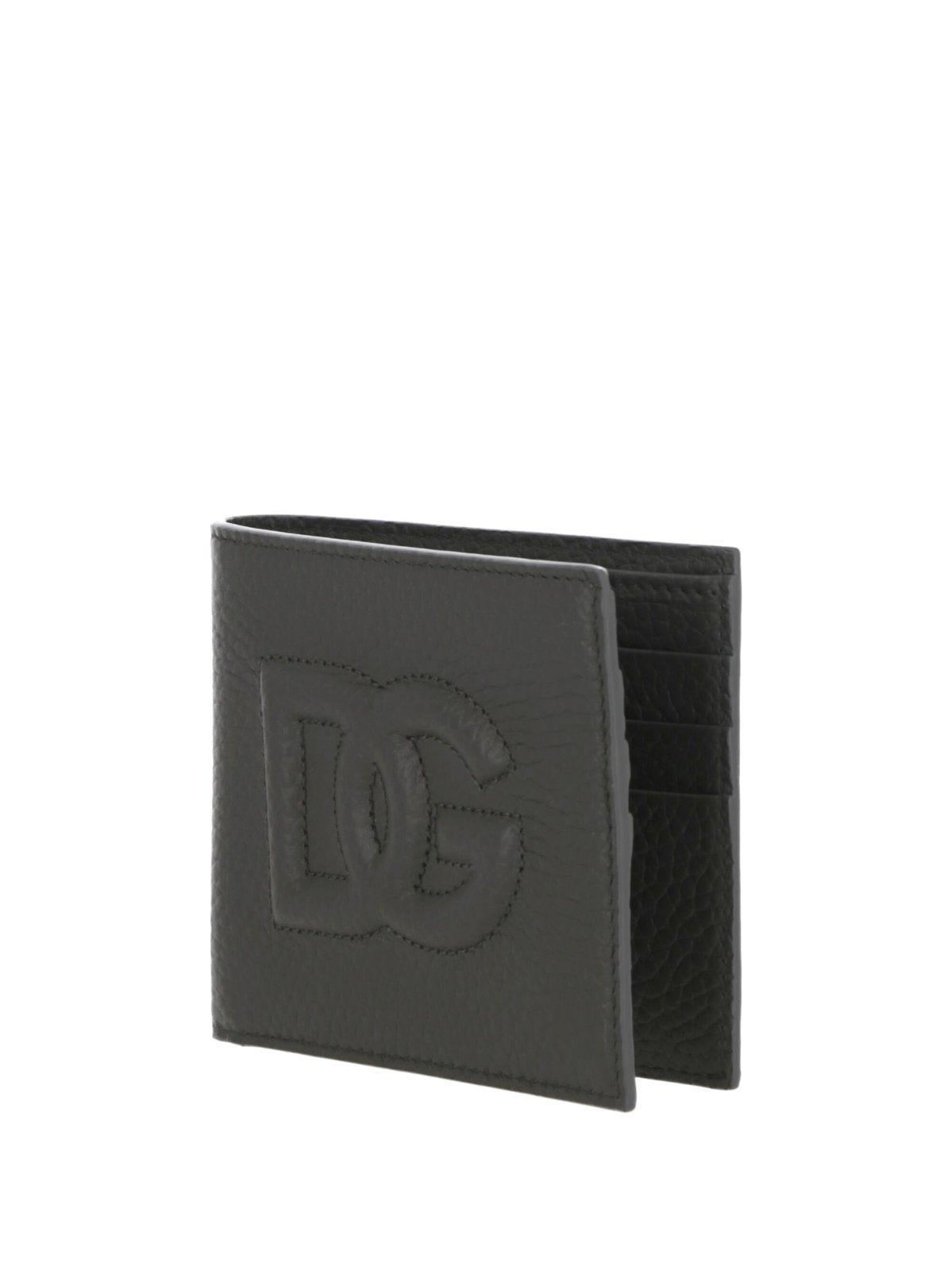 Shop Dolce & Gabbana Portafogli Dg Logo Bi-fold Wallet In Grigio