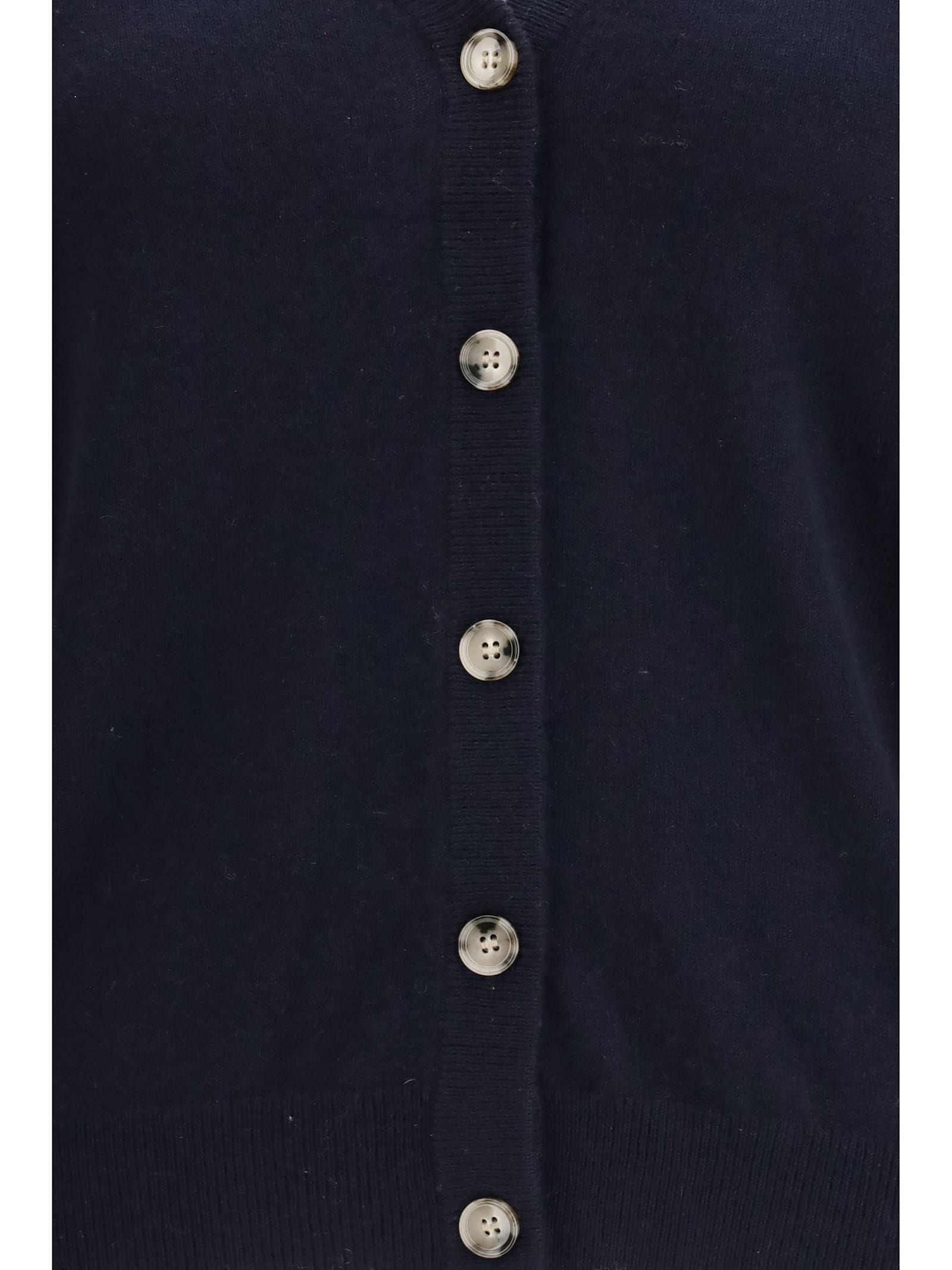 Allude V-neck Button Cardigan In Multi