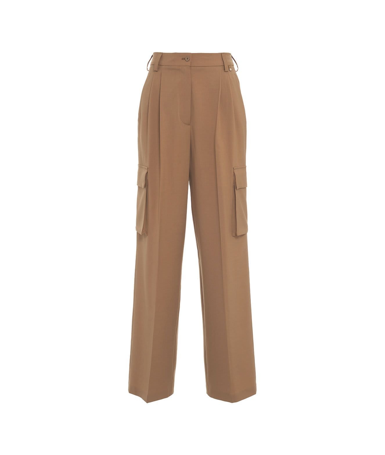 High-waisted Cargo Tailored Trousers