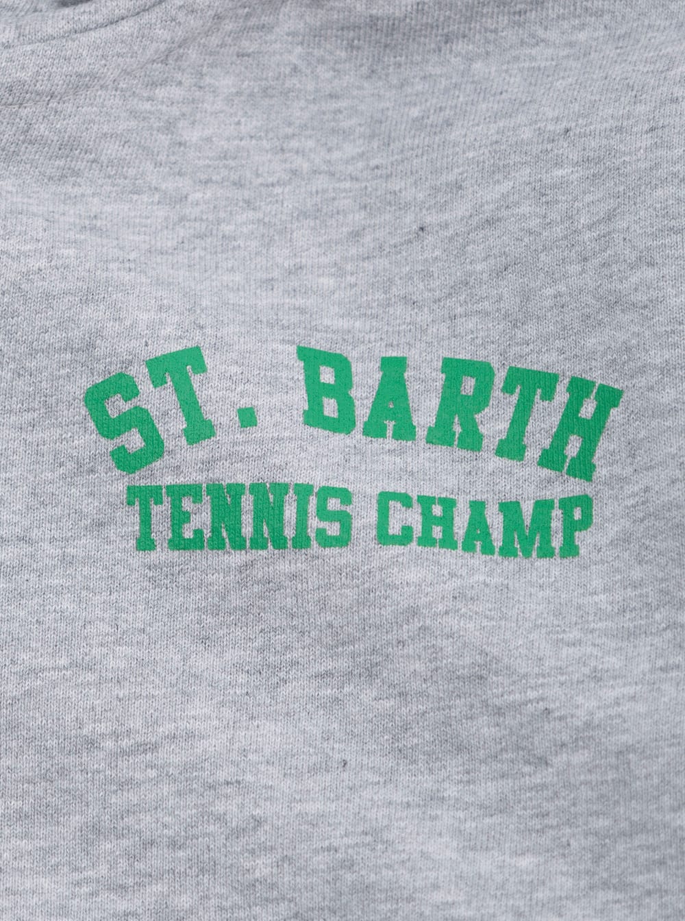 Mc2 Saint Barth Grey Sweatshirt With Logo Lettering On The Front And Maxi Logo Print On The Rear In Cotton Boy In Grey